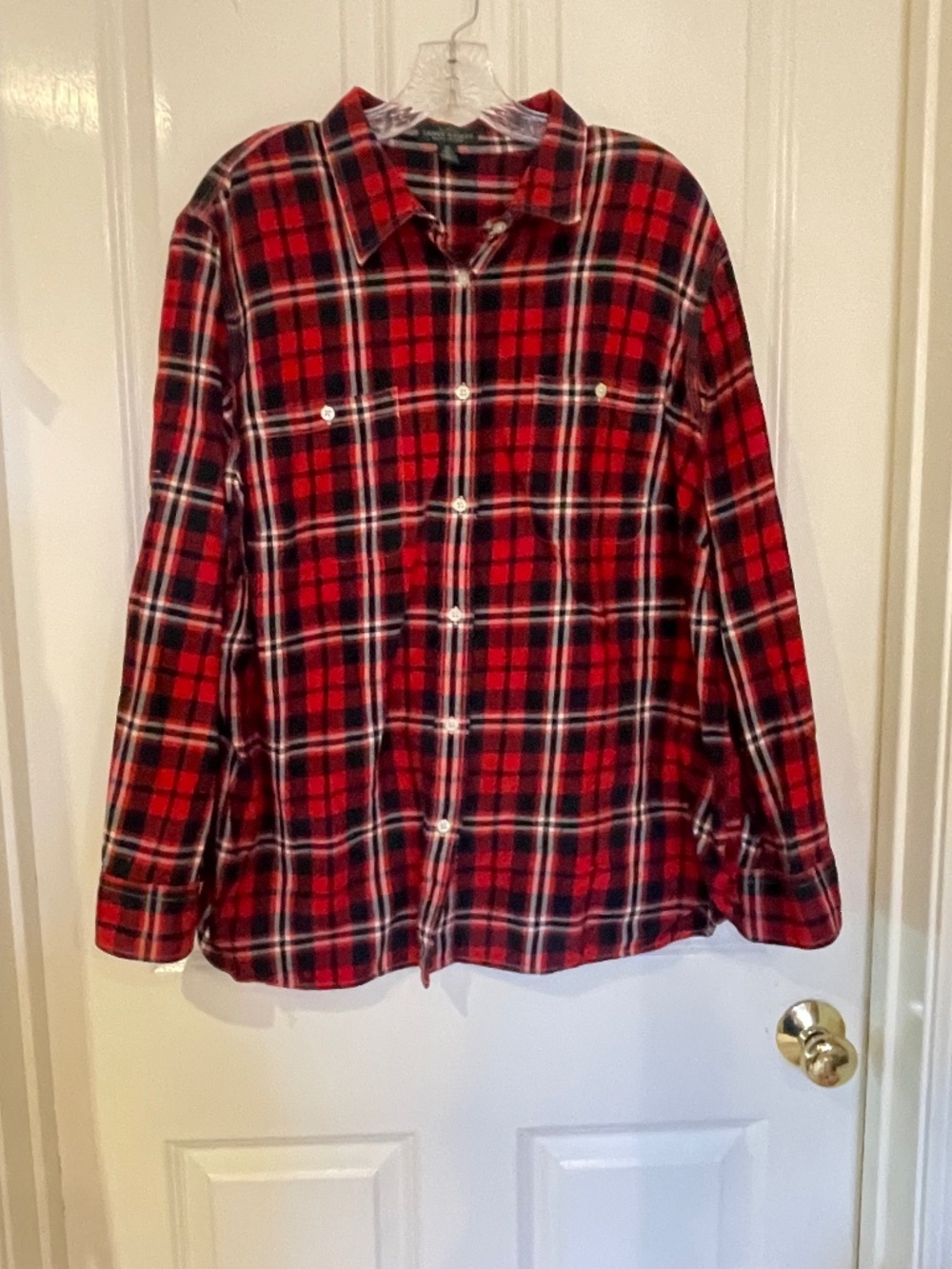 Ralph Lauren Plaid Blouse-2X